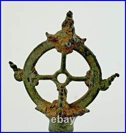 Early Hindu Bronze Temple Bells (lot Of 3)