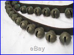 Early Set 70 Brass/Bronze Sleigh Neck Bells Equestrian Horse Musical Jingle Belt