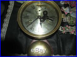 Early Seth Thomas brass ship, s clock with external bell