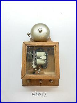 Edwardian Era 1901-1910 Oak, Brass & Electric Butlers Ringer or Door Bell