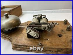 Edwardian Era 1901-1910 Oak, Brass & Electric Butlers Ringer or Door Bell