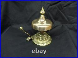 Elegant Antique Brass Hotel Desk Service Bell