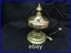 Elegant Antique Brass Hotel Desk Service Bell