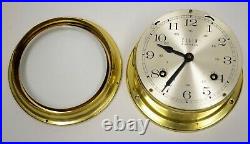 Elgin 132-071 Ship's Bell 4 Jewel West Germany Nautical Marine Brass Clock Vtg