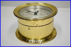 Elgin 132-071 Ship's Bell 4 Jewel West Germany Nautical Marine Brass Clock Vtg