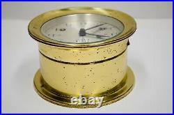 Elgin 132-071 Ship's Bell 4 Jewel West Germany Nautical Marine Brass Clock Vtg