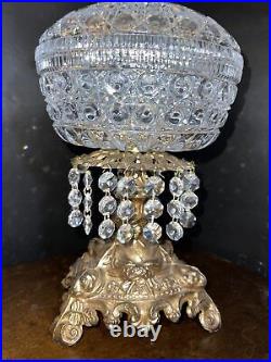 Eloquent ANTIQUE BRASS AND CRYSTAL CANDY DISH