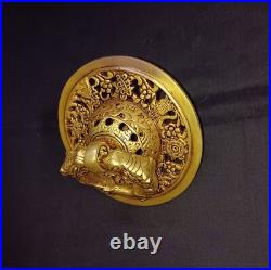 Embroidery Round Door Knocker Brass Tibetan Cottage Traditional Door Bell CA003