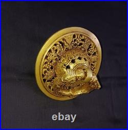 Embroidery Round Door Knocker Brass Tibetan Cottage Traditional Door Bell CA003