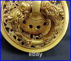 Embroidery Round Door Knocker Brass Tibetan Cottage Traditional Door Bell CA003