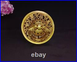 Embroidery Round Door Knocker Brass Tibetan Cottage Traditional Door Bell CA003