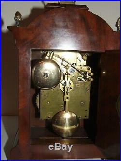 English/Dutch 8 day Warmink Bracket Clock Moon phase, 2 bells, Pendulum Movement