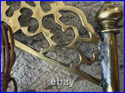 Estate Sale Find Vintage Chinese Brass Temple Bell on Stand with Mallet