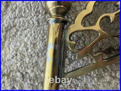 Estate Sale Find Vintage Chinese Brass Temple Bell on Stand with Mallet