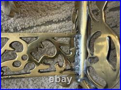 Estate Sale Find Vintage Chinese Brass Temple Bell on Stand with Mallet