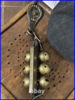 European Antique Brass Horse Sleigh Bells Unique See Pictures