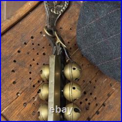 European Antique Brass Horse Sleigh Bells Unique See Pictures
