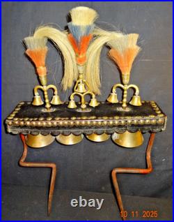 Exceptional Antique Carriage, Sleigh, Wagon Parade Bronze/Brass Bells Spike