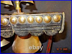 Exceptional Antique Carriage, Sleigh, Wagon Parade Bronze/Brass Bells Spike