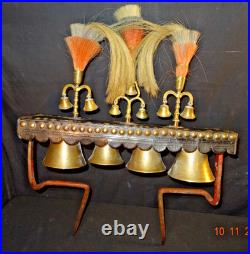 Exceptional Antique Carriage, Sleigh, Wagon Parade Bronze/Brass Bells Spike