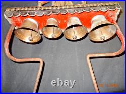 Exceptional Antique Carriage, Sleigh, Wagon Parade Bronze/Brass Bells Spike