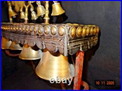 Exceptional Antique Carriage, Sleigh, Wagon Parade Bronze/Brass Bells Spike