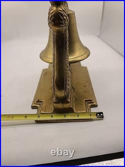 FAB Vintge LARGE 12+T BRIGHT BRASS Dragon Fish Dolphin Ship Bell GREAT DETAIL