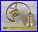 FINE ANTIQUE BRASS FRONT DOOR / SERVANT BELL ON SPRING 1850 butler shop D