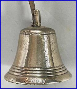 FINE ANTIQUE BRASS FRONT DOOR / SERVANT BELL ON SPRING 1850 butler shop b