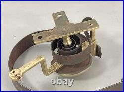 FINE ANTIQUE BRASS FRONT DOOR / SERVANT BELL ON SPRING 1850 butler shop b