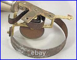 FINE ANTIQUE BRASS FRONT DOOR / SERVANT BELL ON SPRING 1850 butler shop b