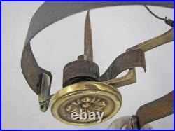 FINE ANTIQUE BRASS FRONT DOOR / SERVANT BELL ON SPRING 1850 butler shop f