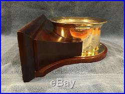 FULLY RESTORED Chelsea Ships Bell Clock with Mahogany Base LARGE 6 Dial