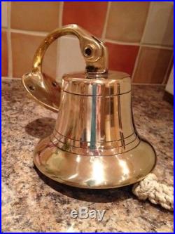 Fabulous Brass Bell with Bell rope. Light boat ship yacht marine