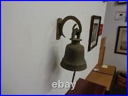 Fabulous Large 12 Heavily Carved Solid Brass Bell+mount