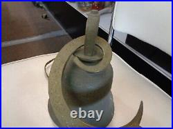 Fabulous Large 12 Heavily Carved Solid Brass Bell+mount