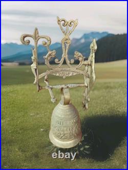 Figural Angel Brass Bell VOCEM MEAM AUDIT QUI ME TANGIT