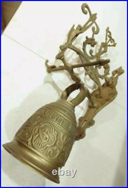 Figural Angel Brass Bell VOCEM MEAM AUDIT QUI ME TANGIT