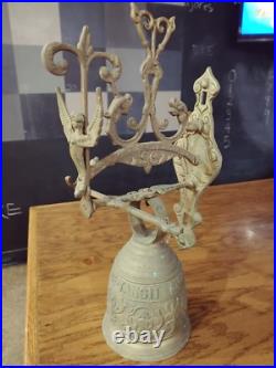 Figural Angel Brass Bell VOCEM MEAM AUDIT QUI ME TANGIT