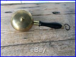 Fine Antique 19th century brass and ebony muffin bell, fire brigade