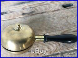 Fine Antique 19th century brass and ebony muffin bell, fire brigade