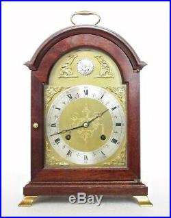 Fine Comitti London Bell-striking Bracket Clock Mahogany, Brass Fittings, Hermle