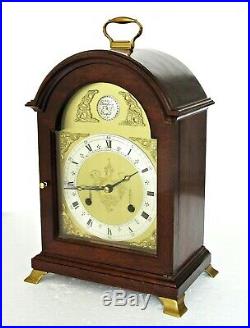 Fine Comitti London Bell-striking Bracket Clock Mahogany, Brass Fittings, Hermle