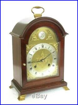 Fine Comitti London Bell-striking Bracket Clock Mahogany, Brass Fittings, Hermle