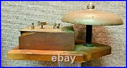 Fire muffin bell gong alarm brass truck horn hat clock house man engine antique