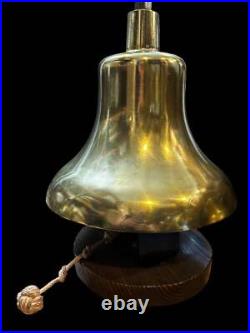 Freestanding Brass Bell on Wood Base