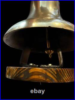 Freestanding Brass Bell on Wood Base