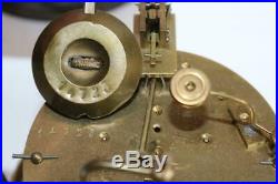 GOOD ANTIQUE FRENCH BELL STRIKE CLOCK MOVEMENT pendulum & backdoor JAPY FRERES
