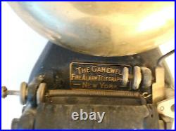 Gamewell Fire Alarm Telegraph Co New York Fire Alarm Brass Tap Bell Antique