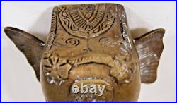 Ganesha Elephant Temple Bell Brass Wall Mounted Garden Bell Vintage